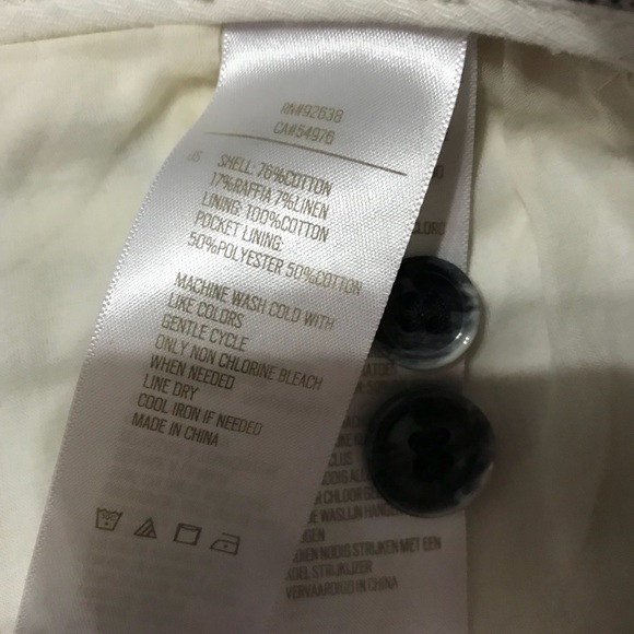 FOSSIL Black White Textured Mini Shorts - Picture 4 of 5